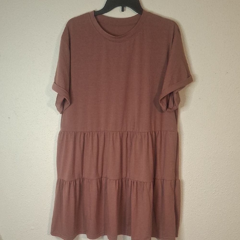 SHEIN Brown T-Shirt Dress